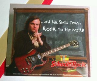 School Of Rock Jack Black Music Kids Photo Chalkboard Guitar Movie Sticker