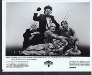 K Evert B Johnson J Siedow The Texas Chainsaw Massacre 2 1986 Movie Photo 31955