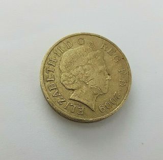 One Pound Queen Elizabeth Ii D G Reg F D 2009 Coin British
