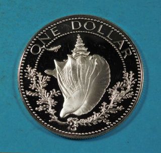 1974 Bahama 1 Dollar Coin - Silver - Proof