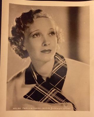 Vintage 1930’s Movie Star Photo Helen Twelvetrees 4”x6” Mgm Promotional Photo