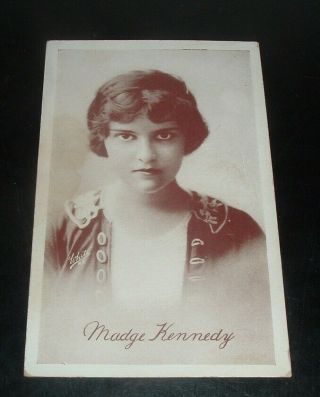 Vintage 1920s Exhibit Postcard,  Madge Kennedy Silent Film Actress 35
