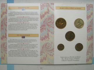 Finland 1993 Official Coin Set Kms Unc Inc Silver Medal