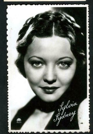 Vintage Sylvia Sidney French Postcard 1930 