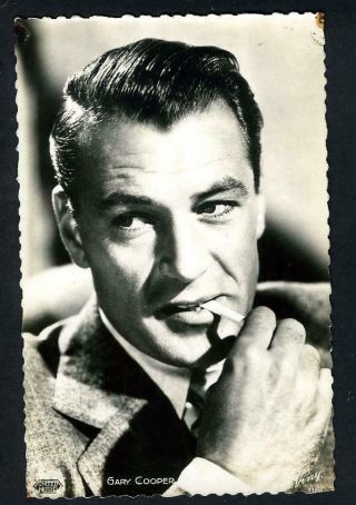 Vintage Gary Cooper French Postcard 1940 
