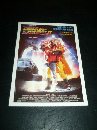 Back To The Future Ii,  Film Card [michael J Fox,  Christopher Lloyd]