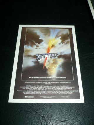 Superman - The Movie,  Film Card [christopher Reeve,  Marlon Brando,  Gene Hackman]