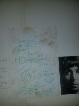 Rare Beatles Autograph All Four