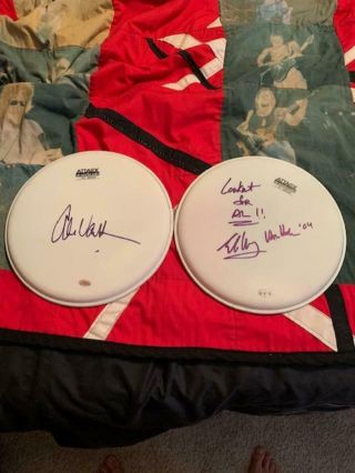 2004 Eddie And Alex Attack Drumhead Signed Td Authenic,  Dallas,  Texas