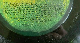 Beatles Lost Harrison Compressed White Album Low 0009635 Rare A28 Matrix 1 Of 3
