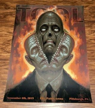 Tool Poster Pittsburgh Fi Tour /650 Band Chet Zar Nov 8 2019 11/8/19