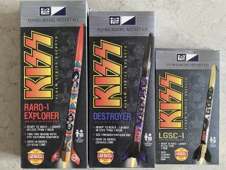 Very Rare Kiss/ Mpc Model Flying Rocket Set Official Kiss Merchandise From 2012