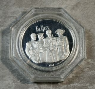 Rare Sterling Silver Sgt.  Peppers Lonely Hearts Club Commemorative Coin Beatles