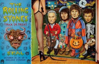 The Rolling Stones 1994 Voodoo Lounge Tour Oakland Stadium Halloween Poster