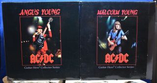 Ac/dc - Both Angus Young & Malcolm Young 2006 Knucklebonz Guitar Hero Figures