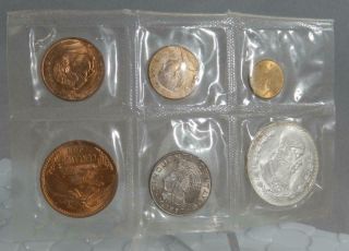 Mexico Bu 1967 1 5 10 20 50 Centavos 1 Peso Silver Coin Set Cb677