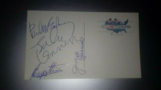 The Beatles Autographed Customs Card Sgt.  Peppers Song Sheet Signed By All Four