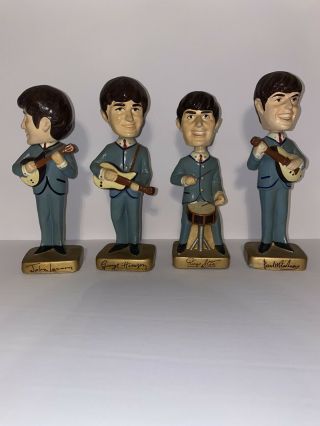 Vintage 1964 The Beatles Car Mascots Bobbleheads/doll Nodders