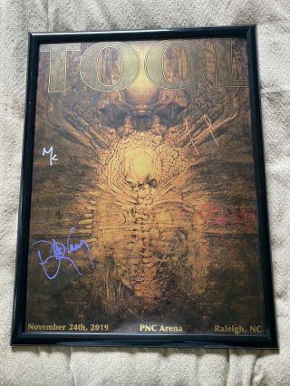 Tool Poster Raleigh Signed Band Tour Pnc November 24 2019 /650 Allen Williams
