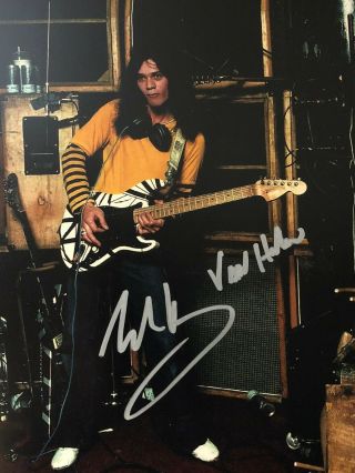 Eddie Van Halen Signed 8x10 By Eddie In Person