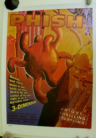 1997 - 98 L/e Phish Msg Nyc Years Poster Lesser Signed Numbered