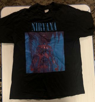 Vintage Nirvana Sliver T Shirt Xl Stedman Tag Kurt Cobain Rock Tee