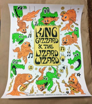 King Gizzard And The Lizard Wizard Milwaukee 2019 Poster Print Jason Galea