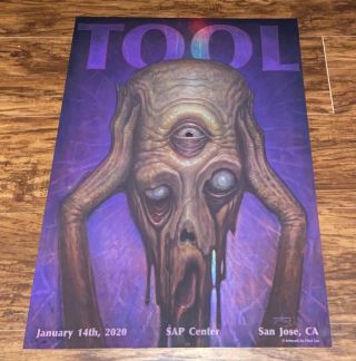 Tool Poster San Jose Tour /700 Band Melt Chet Zar January 14 2020 1/14/20