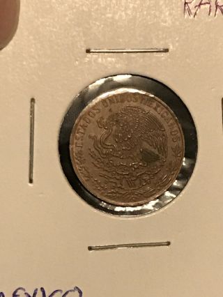 Rare - Uncirculated Mexican Centavos Copper Coin.  Error.