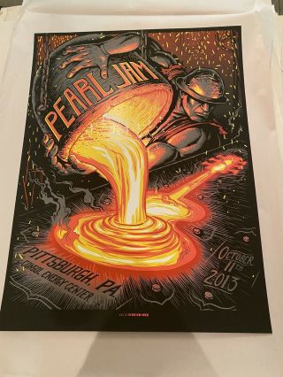 Pearl Jam Concert Poster - Munk One - Pittsburgh 2013
