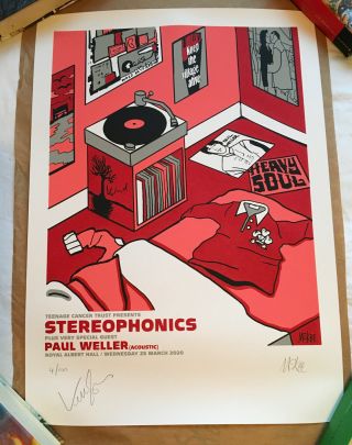 Pete Mckee & Kelly Jones Stereophonics Signed Limited Edition Print Rah Gig 2020