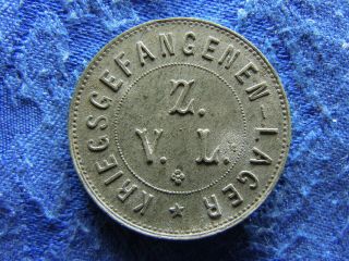 Germany Notgeld War Prison Camp 200 Pfennig Z.  V.  L.  30mm.  9,  5gr Zinc