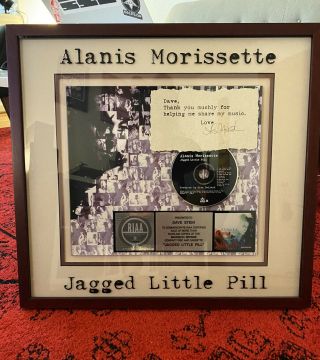 Alanis Morrisette - Riaa 16x Platinum Award - - Autographed - Jagged Little Pill