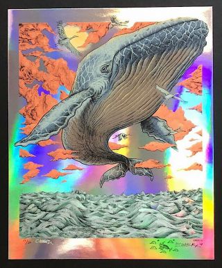 & Signed Emek Whale (decemberists) Art Print Foil Poster 18/25