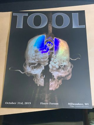 Tool Poster Fiserv Forum Milwaukee Wi 10/31/2019 Halloween 445/650