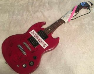 In This Moment Band Signed Autograph Guitar Maria Brink All 5