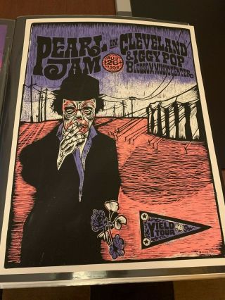 Pearl Jam 1998 Cleveland Ames Poster Yield Tour