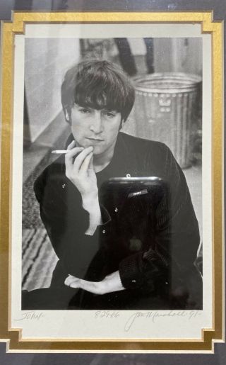 Jim Marshall Photo John Lennon - Beatles Candlestick Park 1966 Signed Authentic