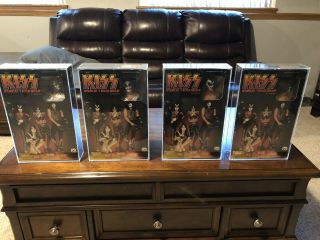 1978 Kiss Mego Set In Acrylic Cases