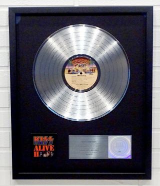 Kiss Alive Ii Authentic Riaa Platinum Record Award To Maria Contessa