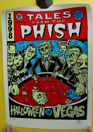 1998 L/e Phish Los Vegas Halloween Poster Sutton Signed Numbered