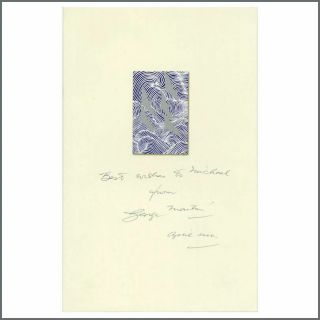 The Beatles George Martin 2000 Autographed British Airways First Class Menu (uk)