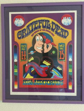 Grateful Dead Hill Auditorium Ann Arbor Mi 1971 Concert Poster Gary Grimshaw Rep