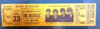 Beatles Shea Stadium ticket and poster with Certificate of Authenticity 2