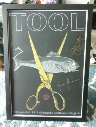 Tool Promo Poster Signed By Entire Band 2012 Professionally Framed