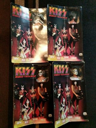 Kiss 1978 Mego Dolls All 4 Ace Frehley Gene Simmons Paul Stanley & Peter Criss