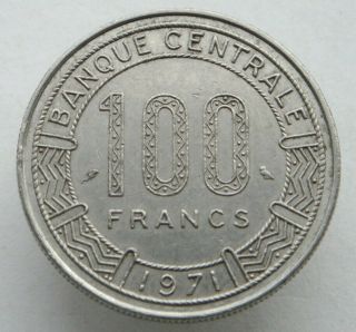 Congo,  100 francs,  1971,  aUNC,  BEAC,  KM1,  Quality,  Scarce 2