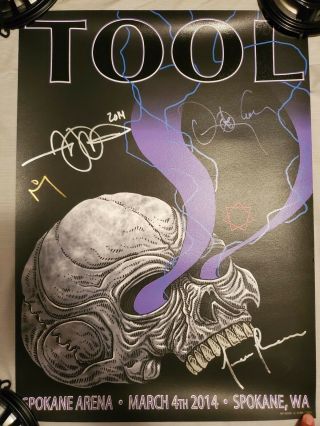 Tool Band Signed Lithograph Poster Spokane 2014