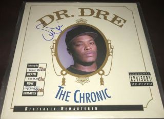 Dr Dre Rapper Signed The Chronic Album Vinyl Lp Autographed Nwa