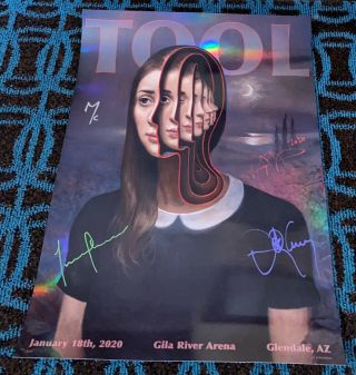 Tool Poster Glendale Signed Foil Tour /850 Miles Johnston January 18 2020